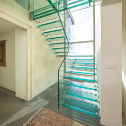All glass design staircase | Staircase systems | Siller Treppen