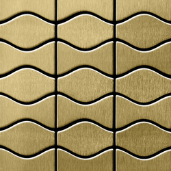 Kismet & Karma Titanium Gold Brushed Tiles | Metal mosaics | Alloy