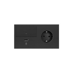 Simon 100 | Kit Switch Dimmer + USB Charger + Socket Schuko | Push-button switches | Simon